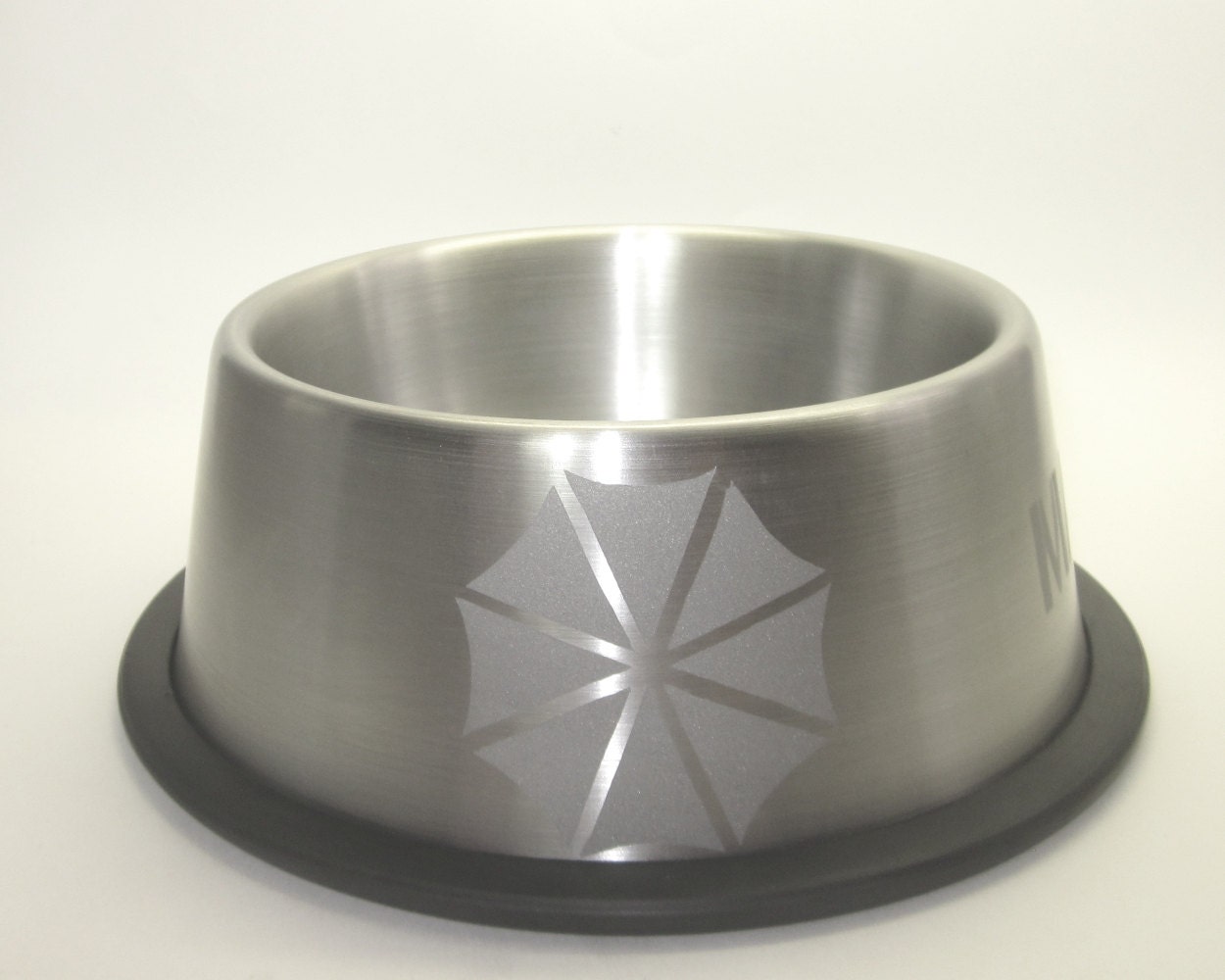 Resident Evil Umbrella Corporation Etched Stainless Steel Dog Bowl/Pet Dish - Customized With Pet Name