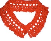 Necklace : Peter Pan crocheted faux collar jewellery bib necklace red raspberry ruby summer brights spring finds
