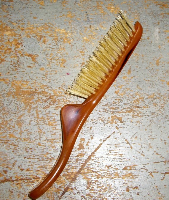 Vintage Brush Hair Brush Tortoise Shell Plastic by TheBackShak