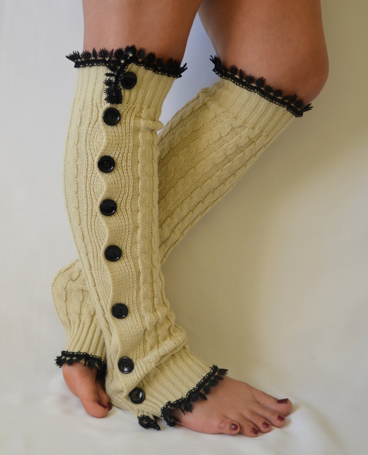 Beige Leg Warmers