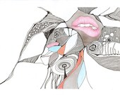 Oops - ink pen drawing