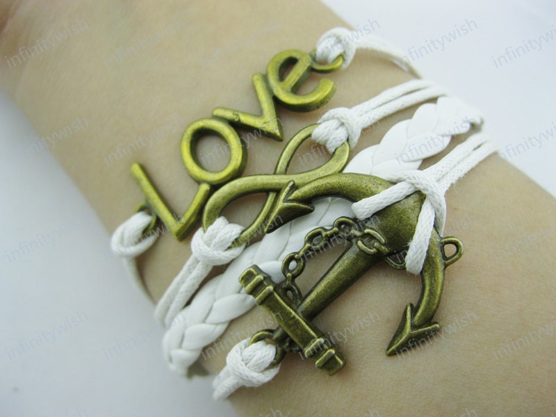 Bracelet-karma bracelet,anchor bracelet,love bracelet,infinitywish bracelet-Z468