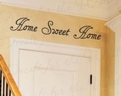 Home Sweet Home Entryway Entry Family Home Love Living Room Vinyl Sticker Art Letters Lettering Decor Wall Decal Quote Saying Decoration H16