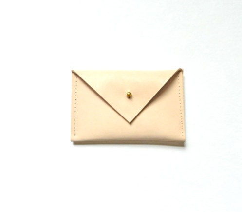 avgvst coin purse/business card holder - natural leather