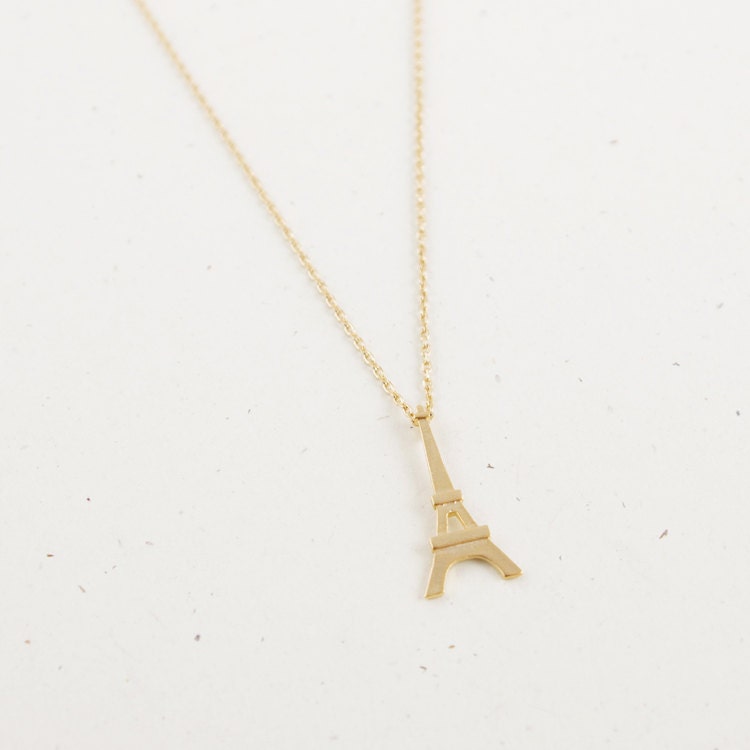 Eiffel Tower Necklace in Gold