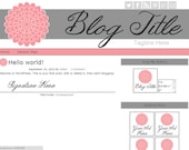 Wordpress Premade: Gray And Pink