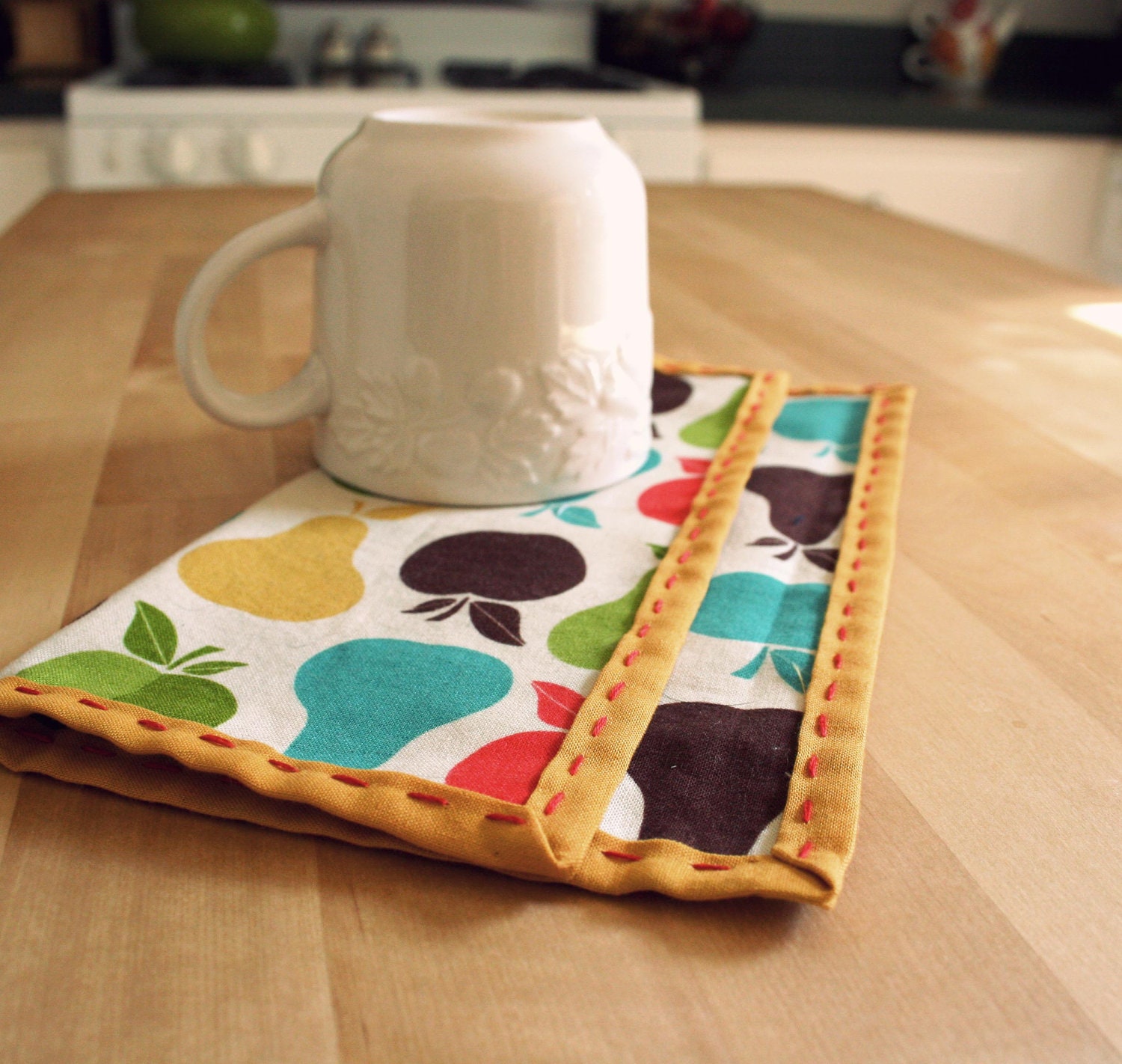Cloth Napkins in Fruity Fun  - Tea or Cocktail Size