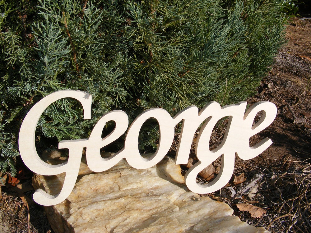 7" Connected wooden letters- Nursery decor- Wall Letters- ABC Wall-Baby shower gift- Wall decor sign