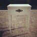 White Antique Shabby Chic French Side End Table