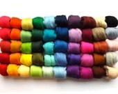 50 colours - Merino wool tops - 21 micron - 50 colors - 500g - 17.6oz - needle felting - dry felting - wet felting