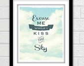 Jimi Hendrix Lyrics - Digital Art Poster Print - 8 x 10