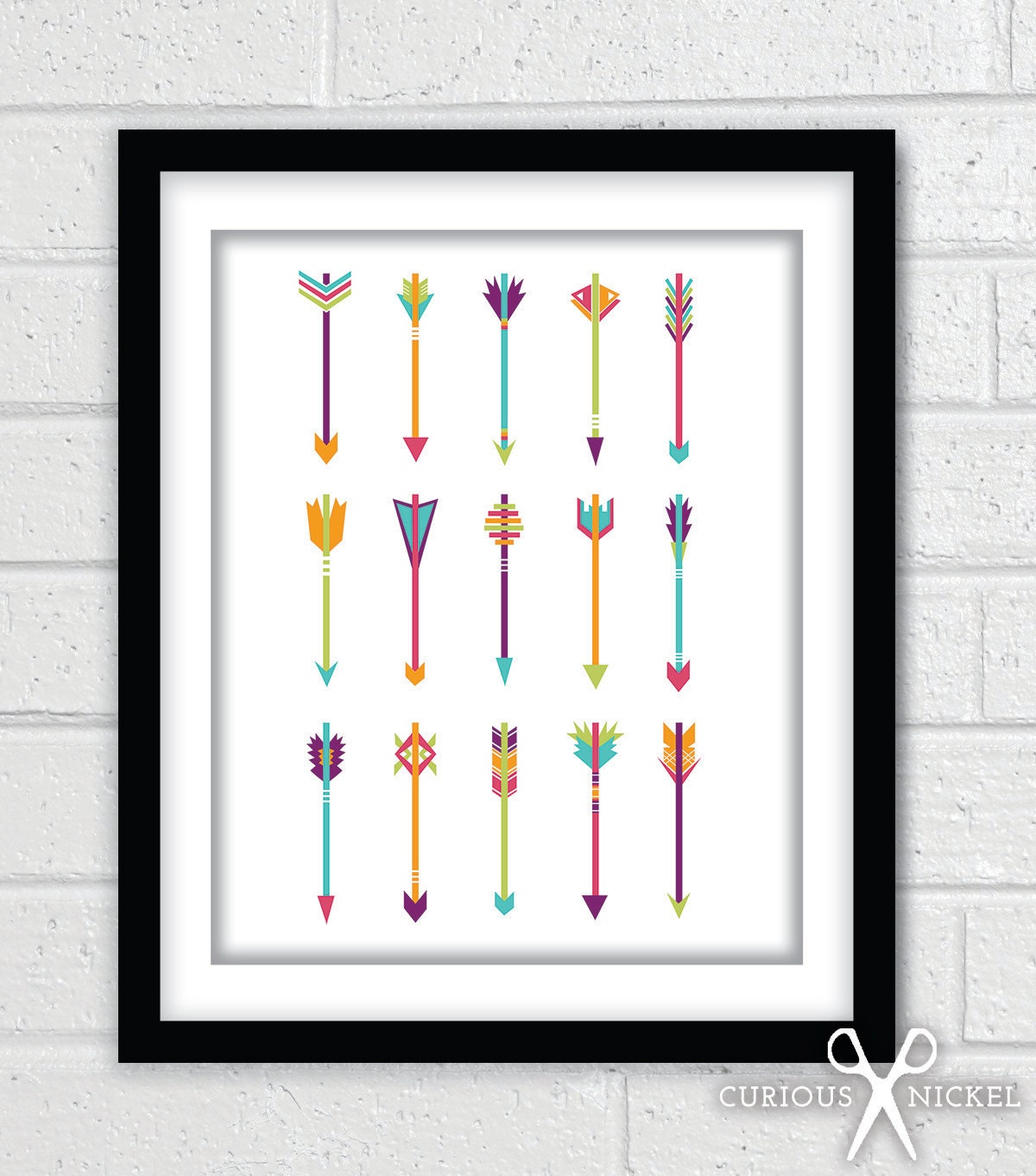 Colorful Small Arrow Art - Poster Print - Fine Art Digital Giclee Print - 10 x 8
