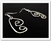 Silver Plated Hammered Dangle Earrings