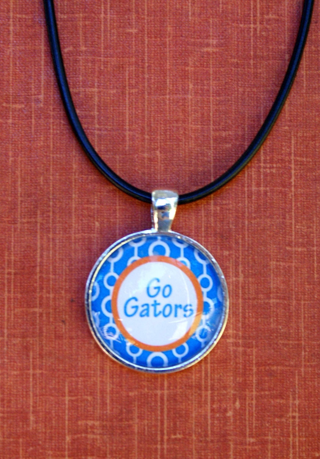 Florida Gators Pendant Necklace Jewelry Keyring Keychain With Orange Blue University of Florida Football SEC Alumna College University Gift