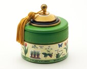 Keepsake Box (2.25") Home Decor Box, Garden Theme, Ring Box, Trinket Box, Decorated Box, Embellished Box, Painted Wood, Gold Tassel
