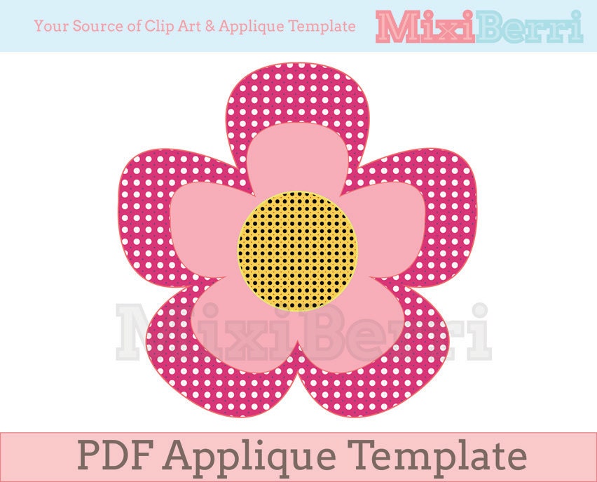 Flower Applique Template PDF
