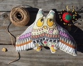 Little owlie softie soft sculpture OOAK kids room decor