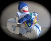Motorcycle Diaper Cake baby boy shower gift