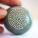 Painted Stone, Painted Rock, Original handpainted White spiral upcycled Grey Stone