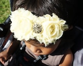Yellow Fabric Flower Headband, Girl Headband, Baby Girl Headband, Infant Headband, Newborn Girl Headband, Headband