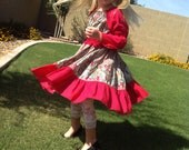 Fall and Winter Twirl Dress - Red Polka Dots - Sizes 4, 5, 6