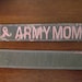 Army Mom ACU Pink Name Tape with Velcro - Pink Ribbon