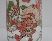 Vintage Strawberry Shortcake Drinking Glass// 1980's