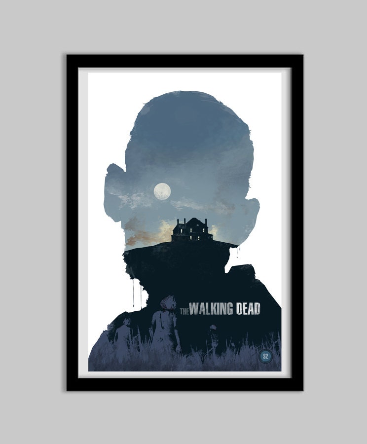 The Walking Dead - Season 2 - 12x18 - the walking dead, movie poster, zombie, horror, undead, minimalist, retro
