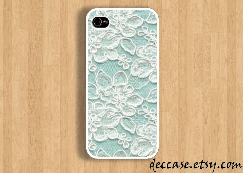 IPHONE 5 CASE Lace Pattern Jasmin flower  iPhone 4 case iPhone 4S case iPhone caseHard Plastic Case Rubber Case