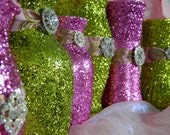 Fuschia Wedding Decorations, Wedding Centerpieces, Glitter, Green, Vases, Baby Shower Decorations, Princess Party, Hot Pink, Bridal Shower