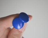 Vintage Electric Blue Dot Earrings
