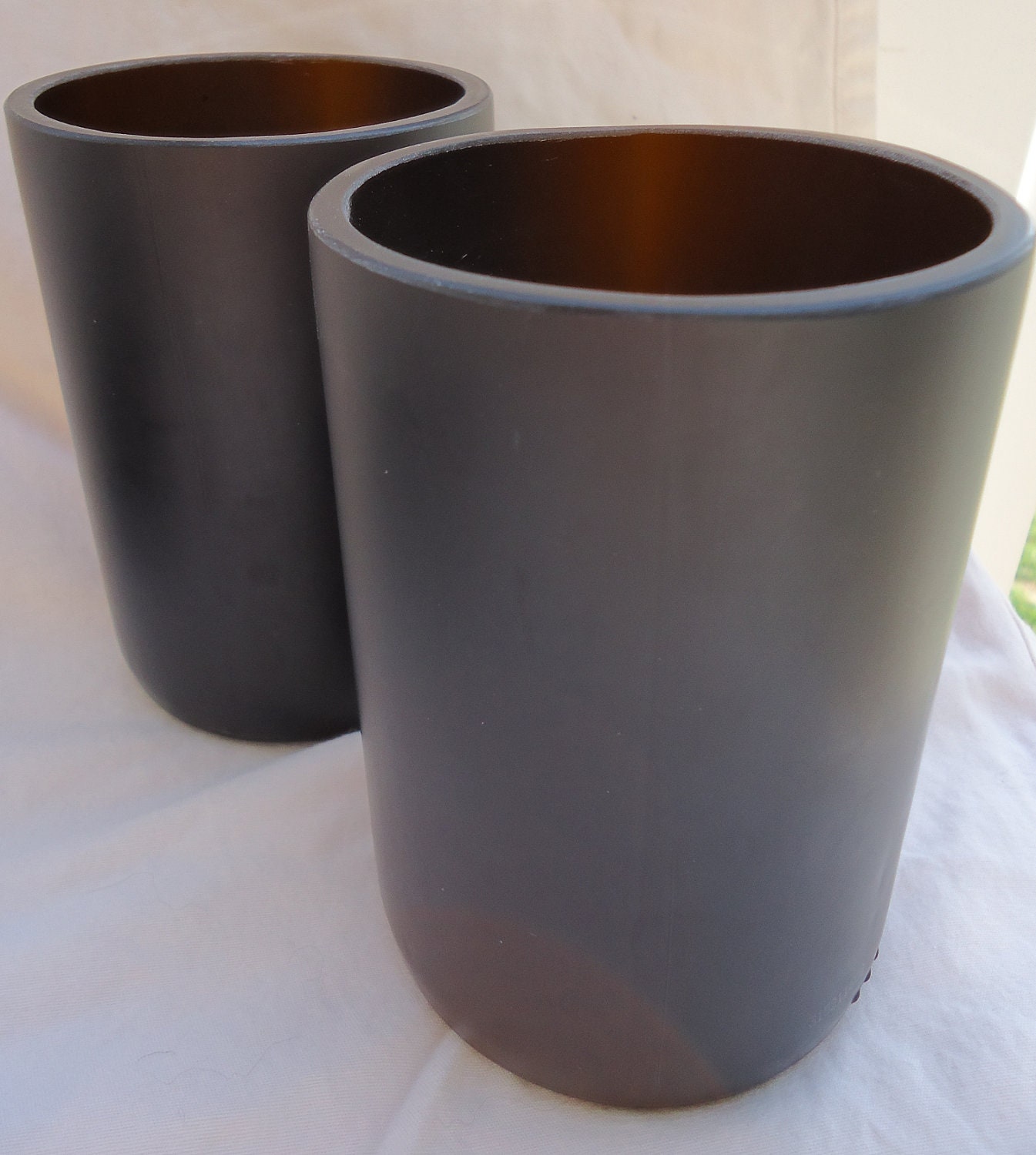 PRIVATE LISTING for J VULTE Recycled Glasses made from Black Champagne Bottles Set of 4