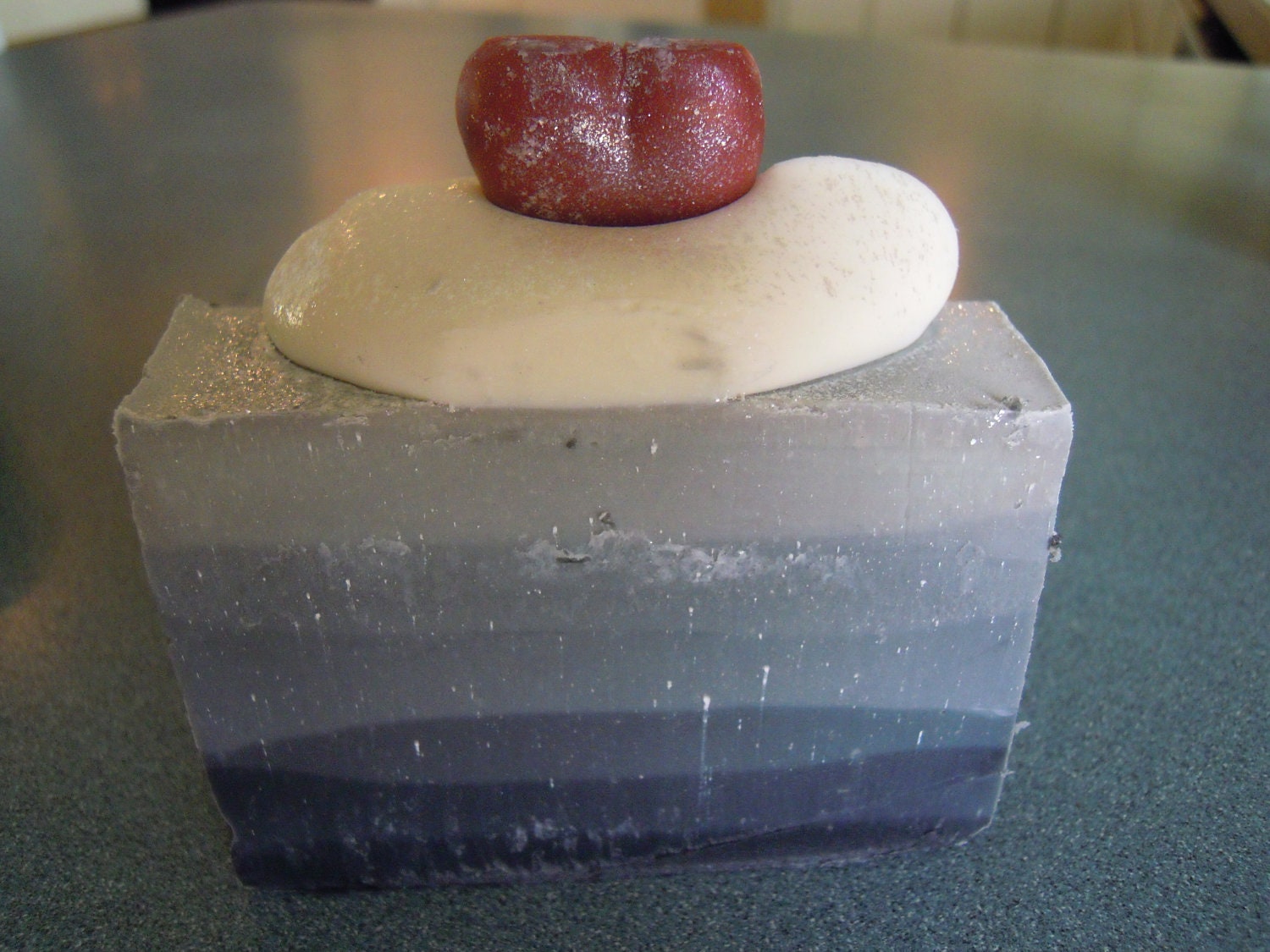 Fifty Shades of Grey Fragrance Soap Hand Made  Cold Process Sexy Handmade Black Red Ombre