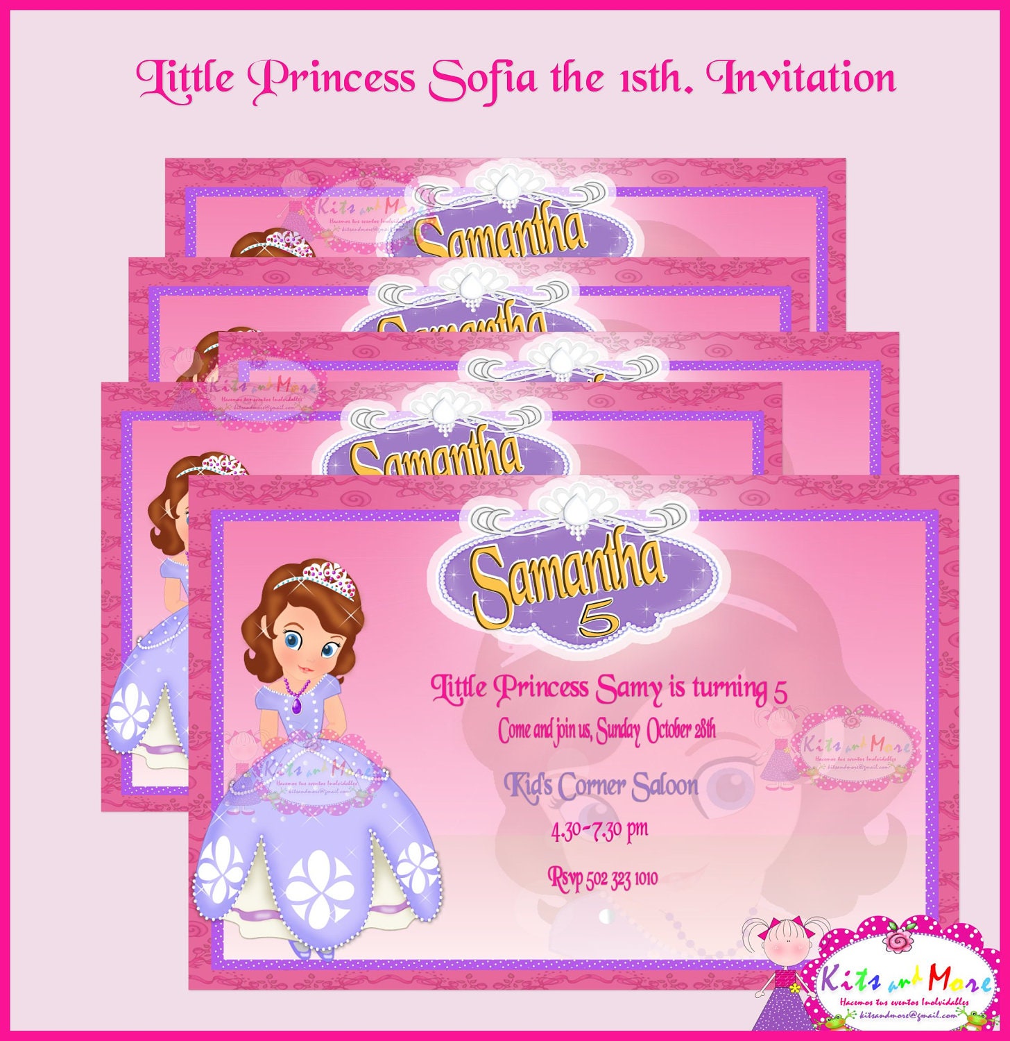 Handmade Princess Invitations
