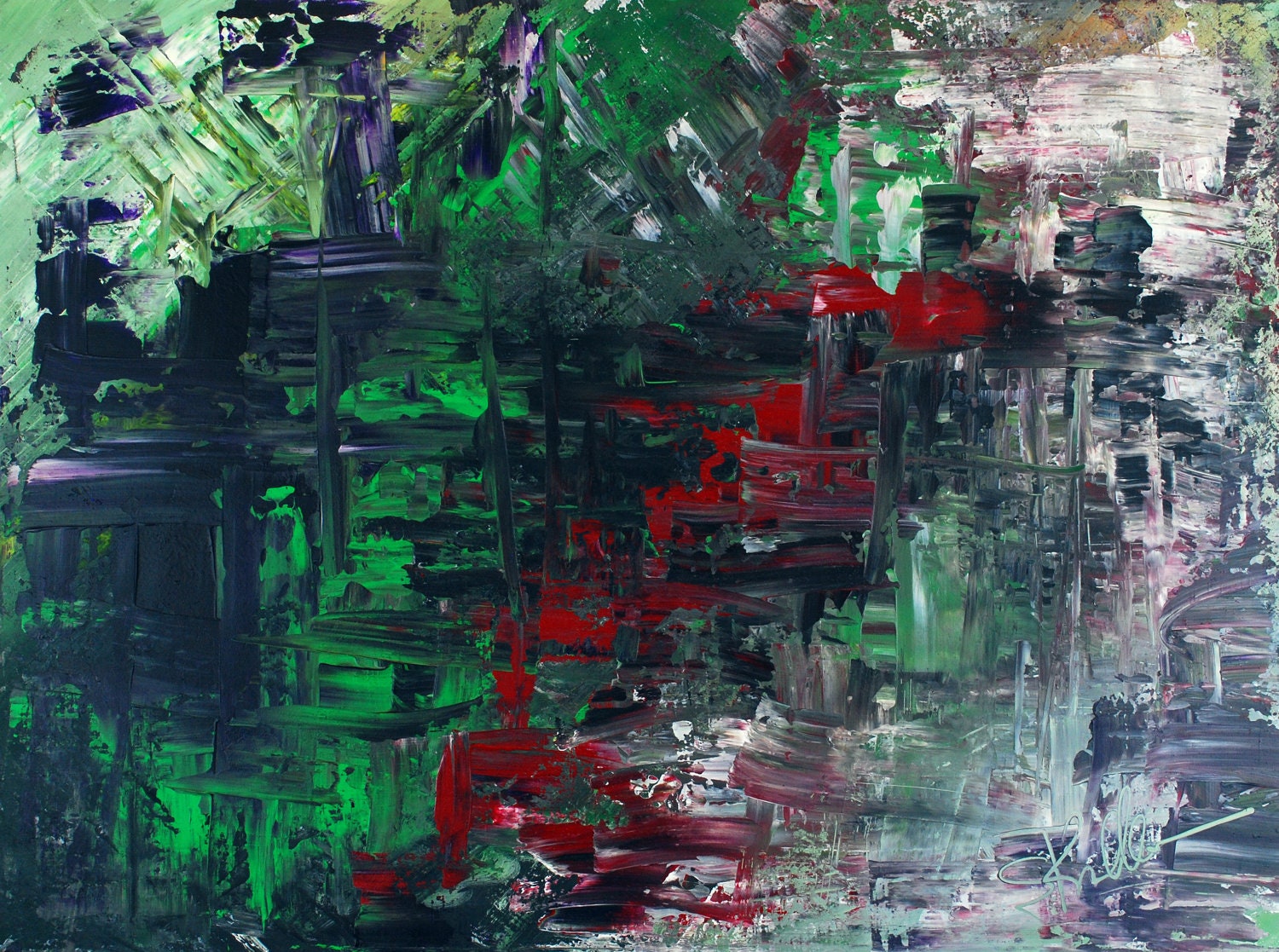 Original Abstract Art / Painting on Canvas Title: Faith - 30" x 40" x 1.5"
