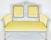 Upholstered Chair, Living Room Chair, Accent Chair, Yellow Chair, Loveseat, Eastlake Furniture, Pair Available