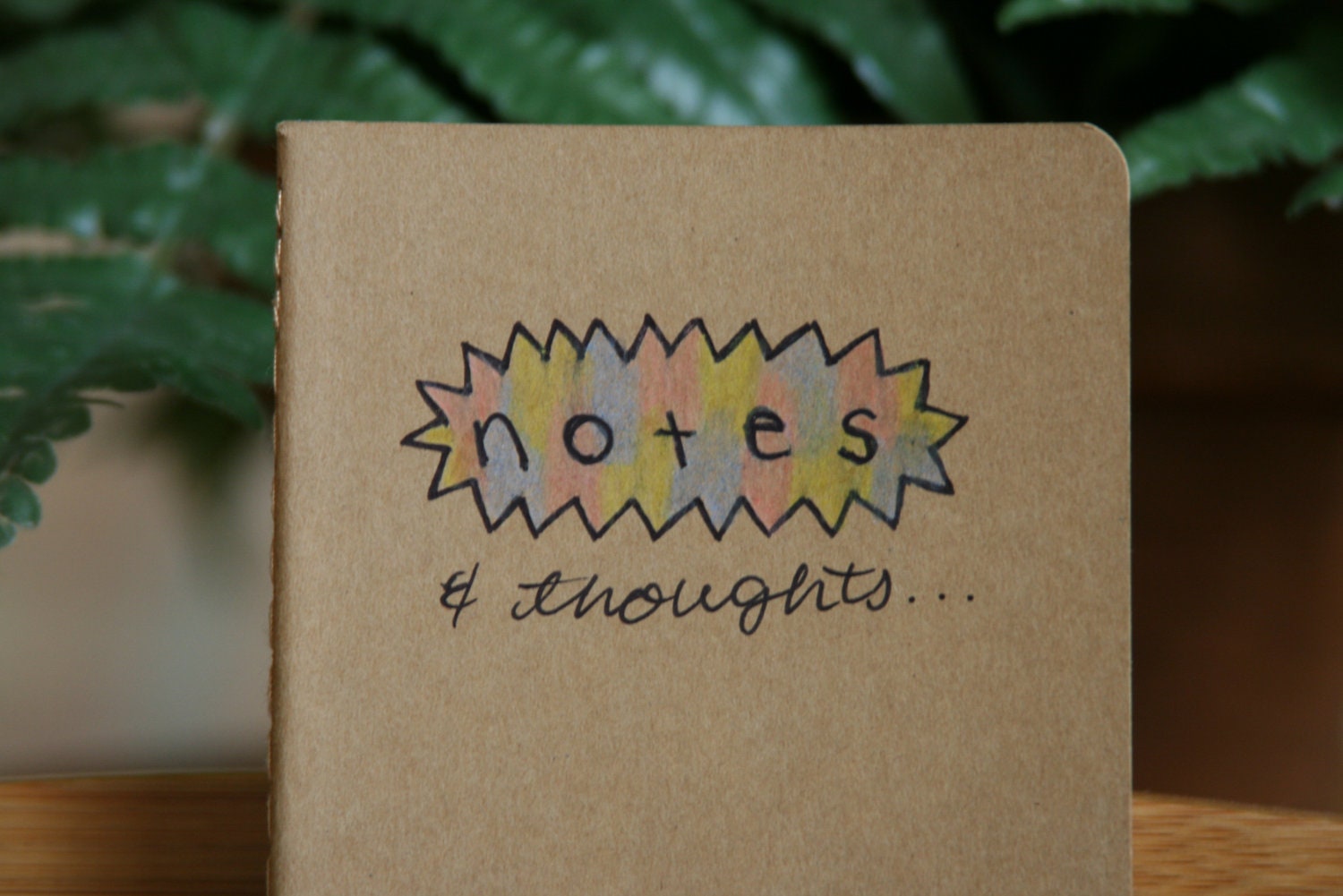 5.5x3.5 'Notes & Thoughts' Hand-Illustrated Moleskine Pocket Notebook