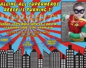 Superhero Comic Birthday Invitation - Custom Digital File Il_170x135
