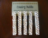 clothespins halloween Pumpkin set of 5
