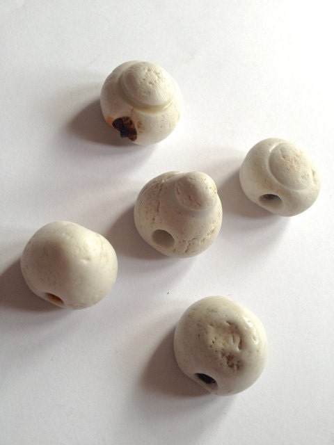 Vintage sea worn ceramic bottle tops, north-east England, bottle caps, ceramic stoppers