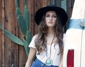 Vintage Silver & Turquoise Statement Boho Necklace