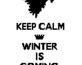 Keep Calm Winter is Coming Cross-Stitch Pattern