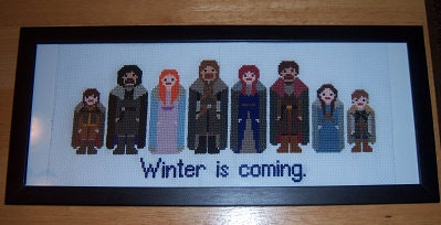 Game of Thrones Framed Cross Stitch - The Starks