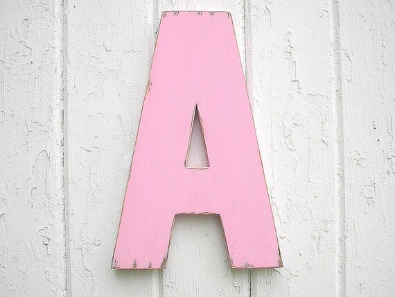 Alphabet Wooden Letters A Nursery Baby Girl Kids by ...