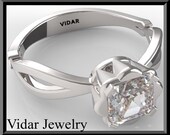 Engagement Ring,Solitaire Engagement Ring,Diamond Engagement Ring,Unique Engagement Ring, Design 14K Princess cut Diamond.