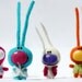 Colorful rabbits- Fine art photography-Print (20x30 cm) 8"x12"- Turquoise,white,orange,pink,violet,green,gray - Wall decor for children room