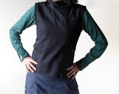 Cotton Sleeveless Jacket - Psy Jacket - Vest  - Tribal - Women - Goa - Zipped - Polar lining - Fleece lined  - Women  vest