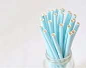 Paper Straw Solid Color - Pastel Blue x 25 - BacktoZero