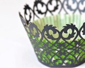 Laser Cut Lace Cupcake Wrappers - Gothic x 20