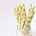 Paper Straw Striped - Yellow Gray x 25